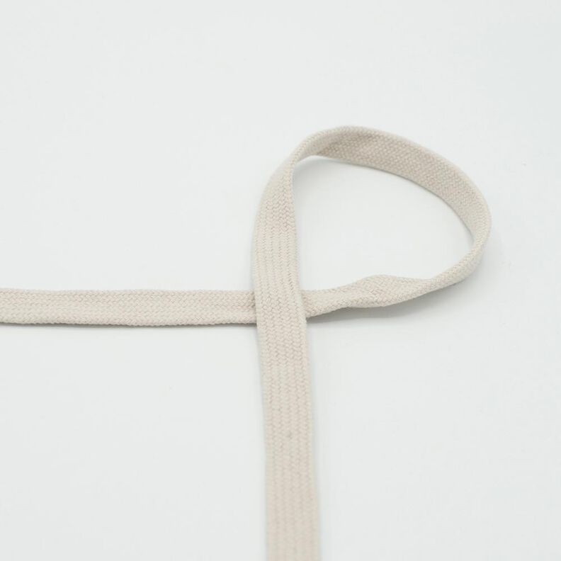 Flad kordel Hættetrøje Bomuld [15 mm] – natur,  image number 1