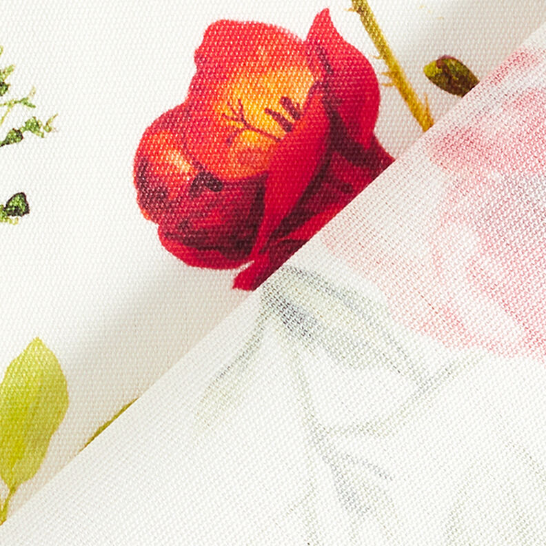 Outdoorstof Canvas Blomster og Sommerfugle – hvid/lilla,  image number 4