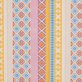 Dugstof stribe-collage – uldhvid/sennep, 