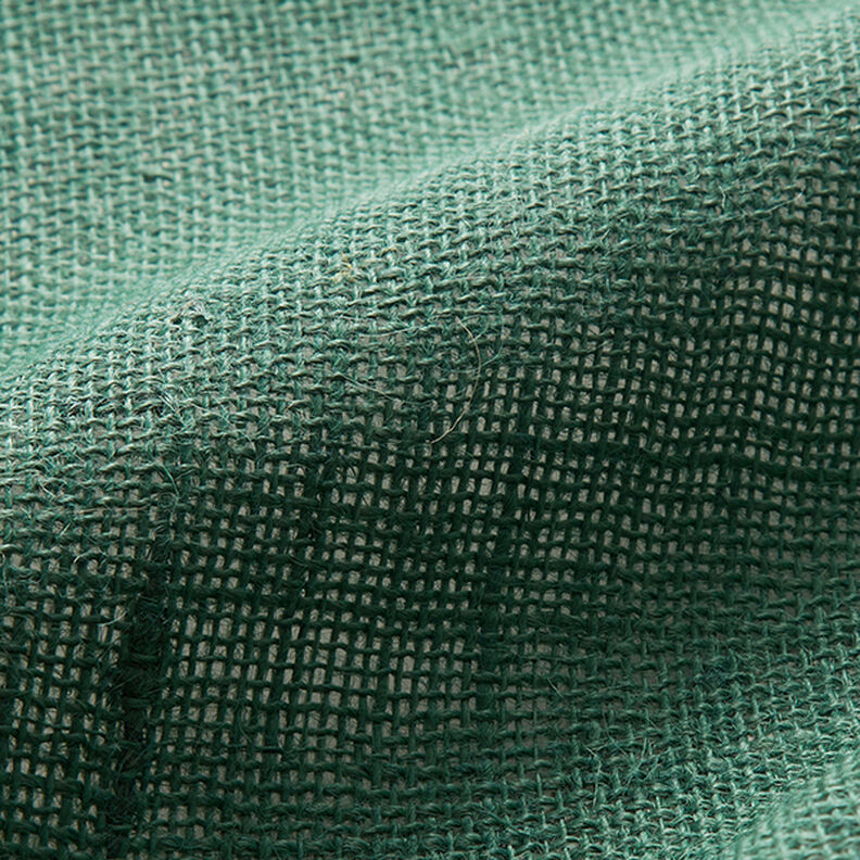 Dekorationsstof Jute Ensfarvet 150 cm – Mørkegrøn,  image number 3