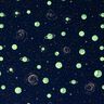 Dekorationsstof Glow in the Dark stjernebilleder – marineblå/lysegul,  thumbnail number 13