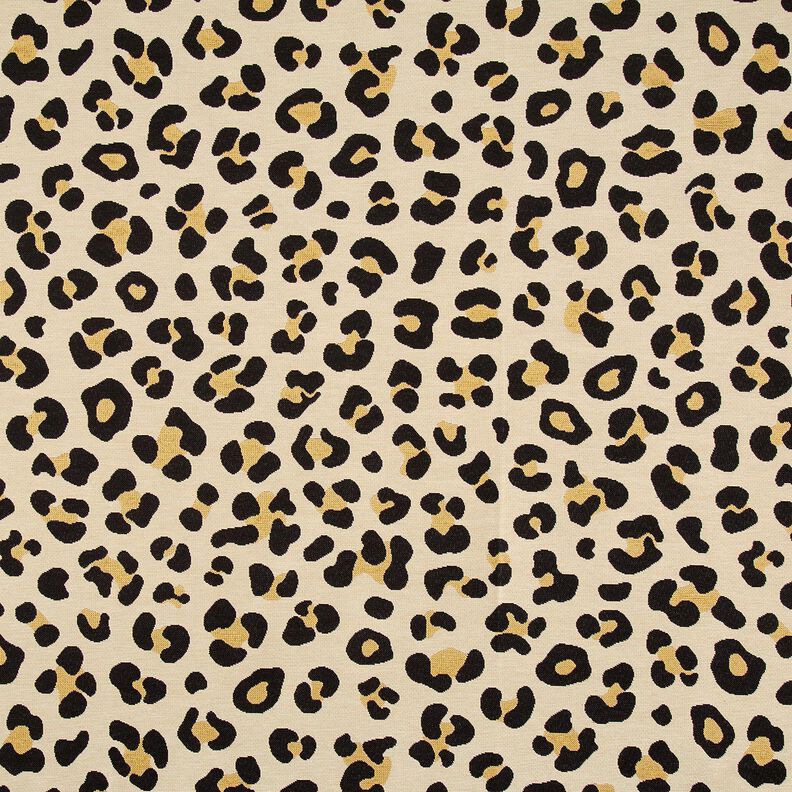 Dekorationsstof Gobelin Leopard – lysebeige/sort,  image number 1
