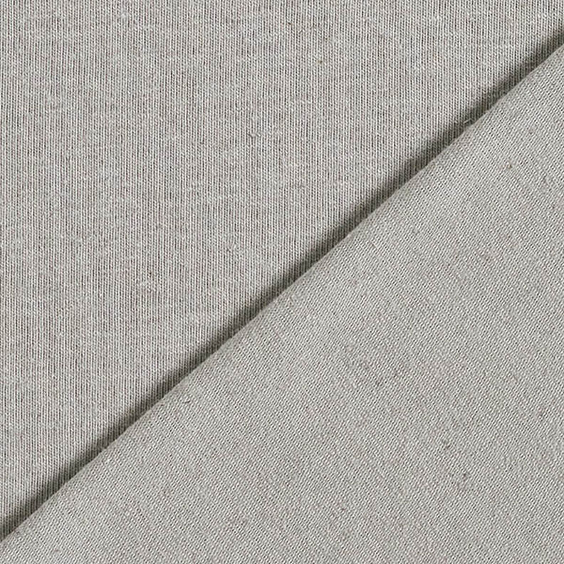 Jersey bomulds-hør-miks ensfarvet – grå,  image number 3