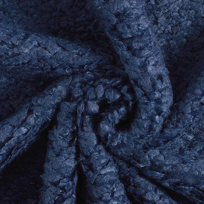 Imiteret skind med kunstpels på vrangen ensfarvet – sort/marineblå,  image number 6
