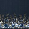 Bomuldsjersey bordurestof blomster i guldglimmer | Glitzerpüppi – natblå/jeansblå,  thumbnail number 1
