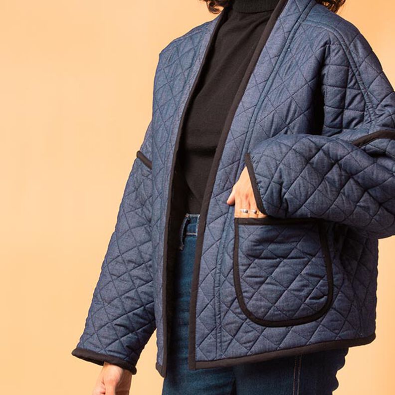 Jeans-Teddy quiltstof | by Poppy – jeansblå,  image number 7