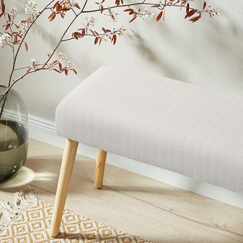 Dekorationsstof Panama klassisk struktur – mørkebeige | Reststykke 60cm,  image number 5