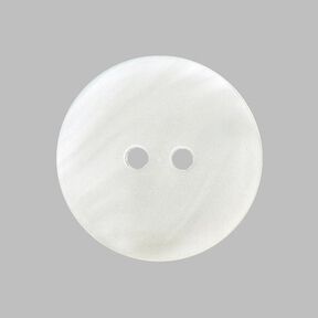 Plastikknap perlemor Basic - Hvid, 