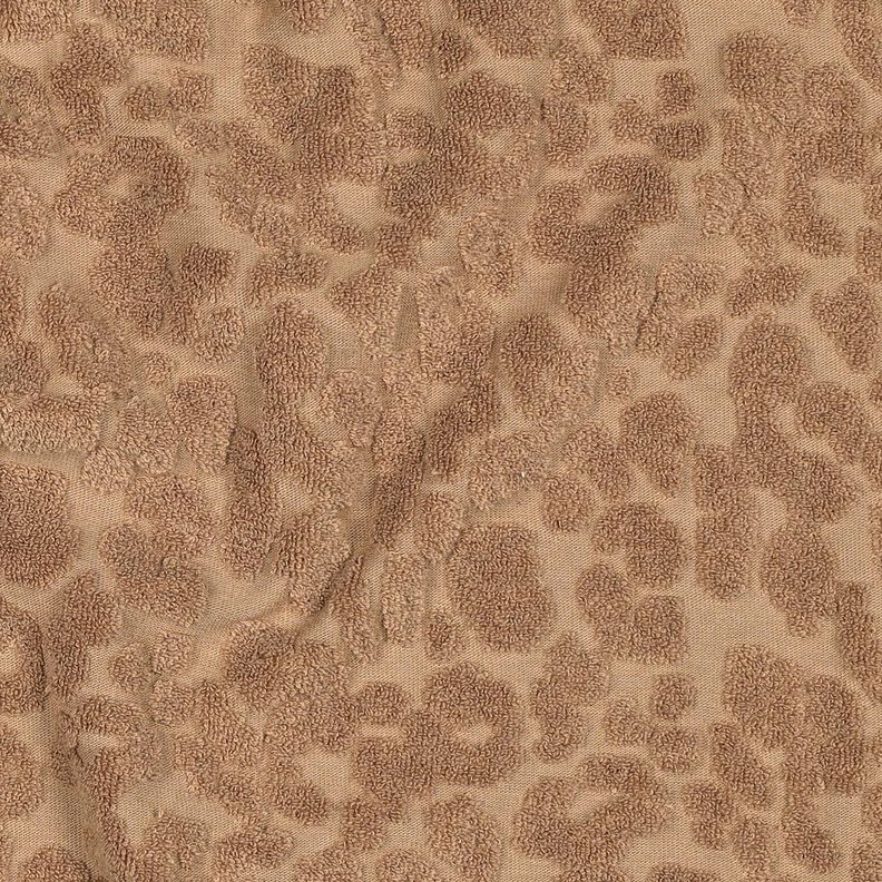 Frottéstof Stretch leo  – lysebrun,  image number 2