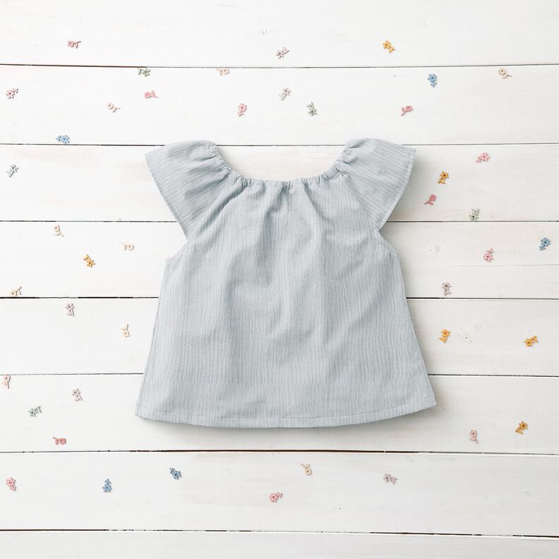 Musselin/Dobbelt-Crincle stof – lysegrå,  image number 8