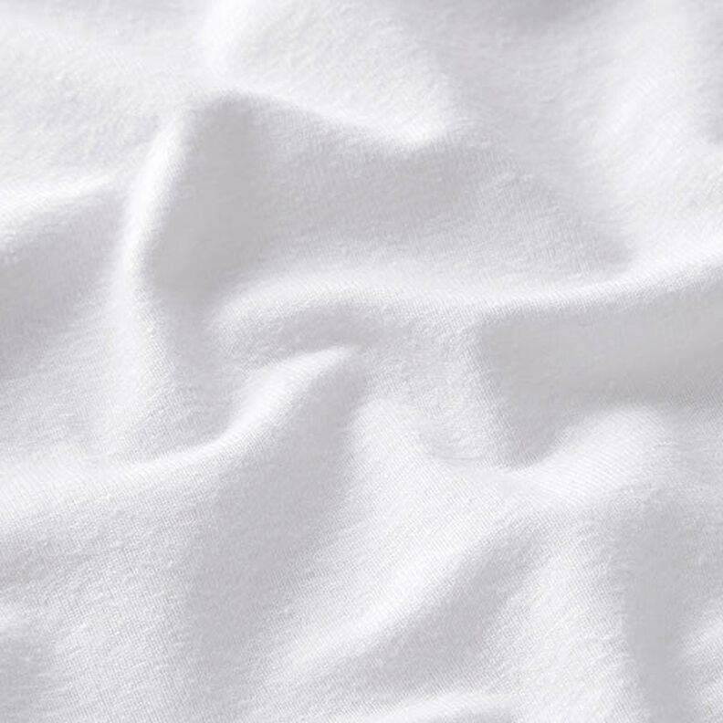 Jersey bomulds-hør-miks ensfarvet – hvid,  image number 2