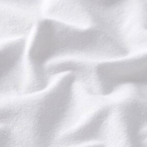 Jersey bomulds-hør-miks ensfarvet – hvid | Reststykke 90cm, 