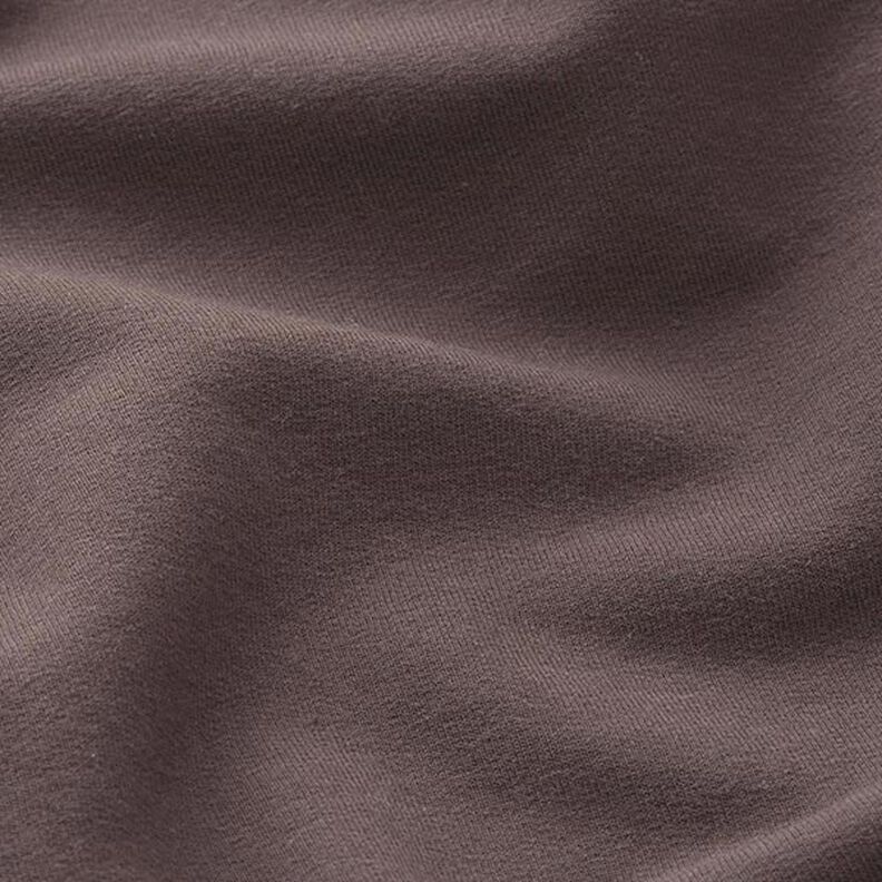 Let bomuldssweat ensfarvet – mørkebrun,  image number 4