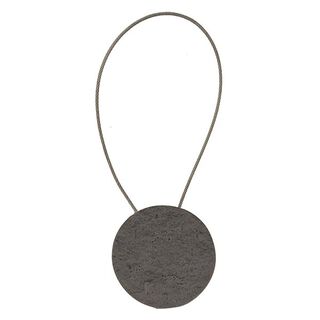 Gardinbindinger med magnetlås af sten [21,5cm] – grå, 