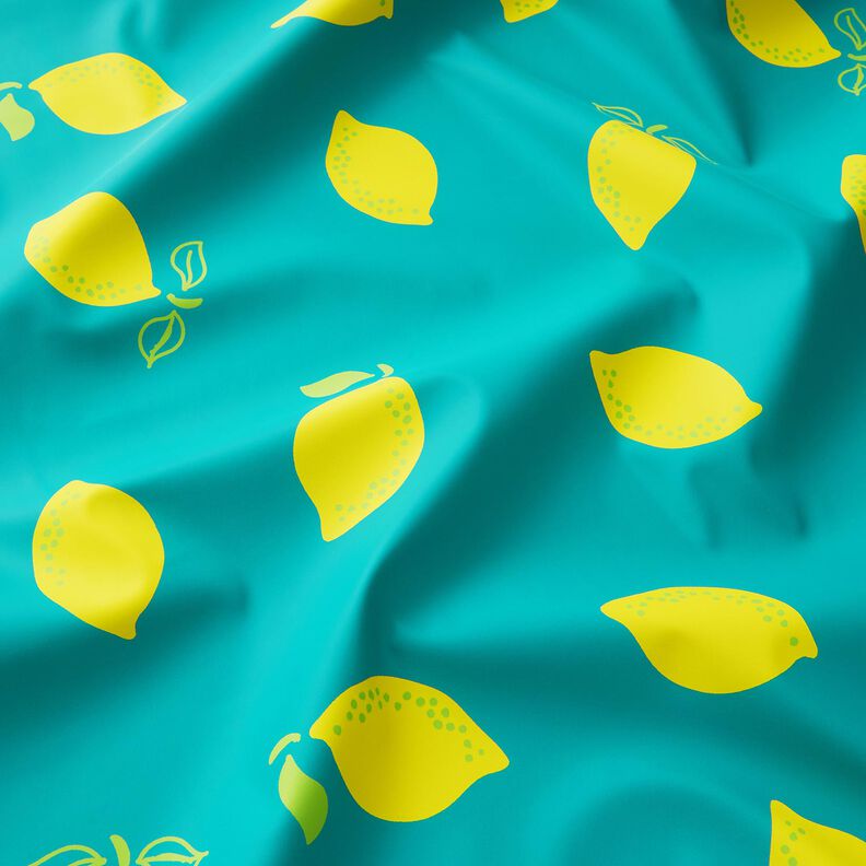 Stof til regnjakker citroner – pebermynte/Citrongul,  image number 3