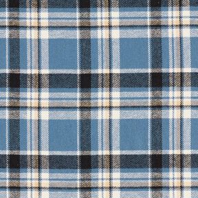 Bomuldsflonel tern – jeansblå/sort, 