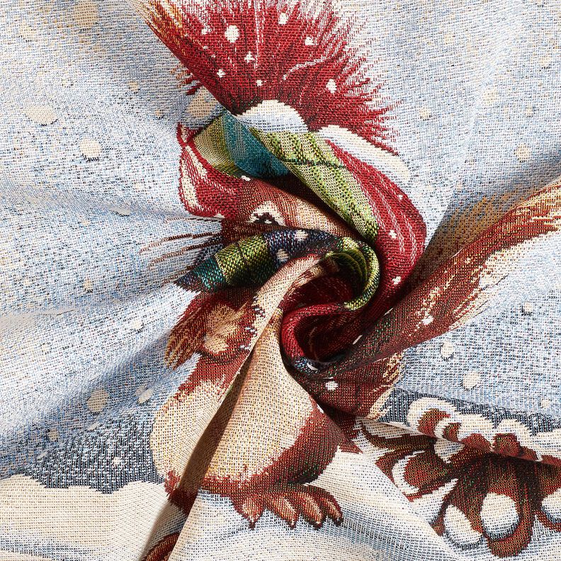 Dekorativt panelstof Gobelin sødt egern – lysebeige/bronzefarvet,  image number 3