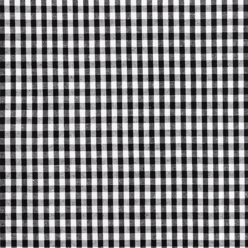 Bomuldsstof Vichy tern 0,5 cm – sort/hvid,  image number 1
