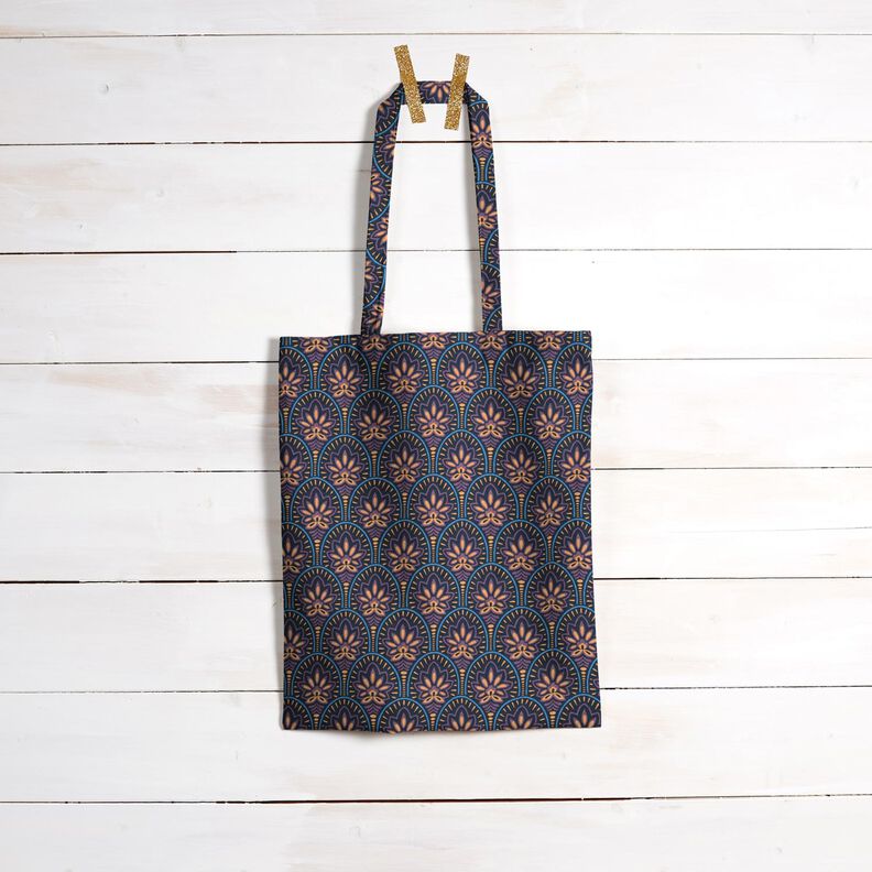 Impr&aelig;gneret voksdug abstrakte vifter &ndash; natbl&aring;,  image number 8