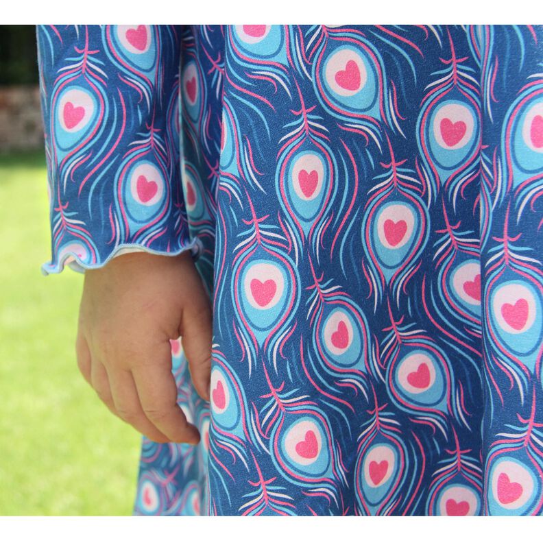 Bomuldsjersey Pavo | Stoff&Liebe – kongeblå/intens pink,  image number 7