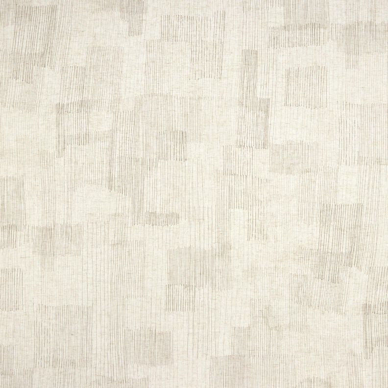 Gardinstof h&oslash;r-miks uregelm&aelig;ssige striber  &ndash; m&oslash;rkebeige/natur,  image number 1