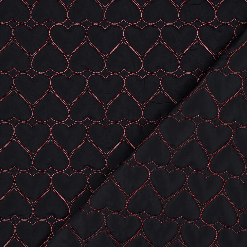 Quiltstof neonhjerter | Poppy Fabrics &ndash; sort/neonpink,  image number 4