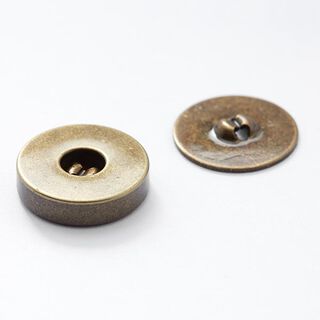 Magnetknap [  Ø18 mm ] – gammelguld metallisk, 