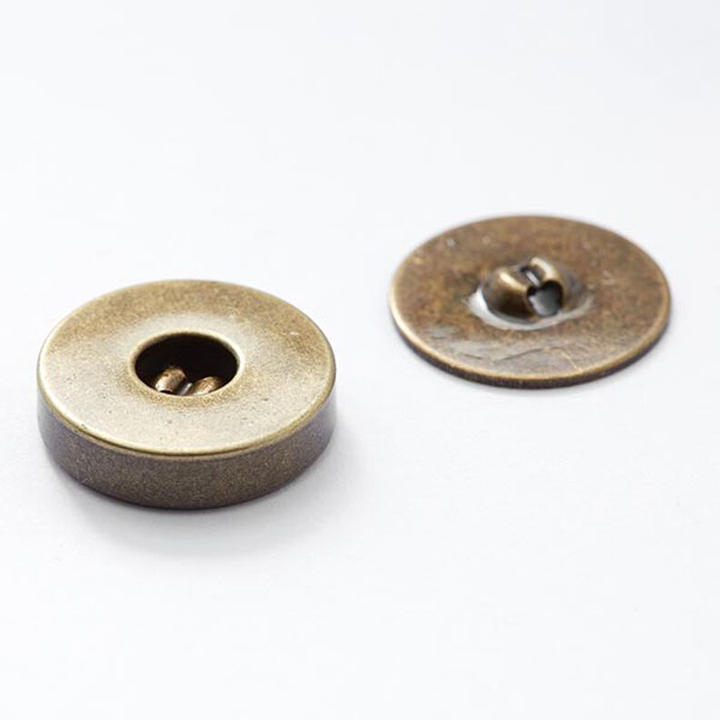 Magnetknap [  Ø18 mm ] – gammelguld metallisk,  image number 1