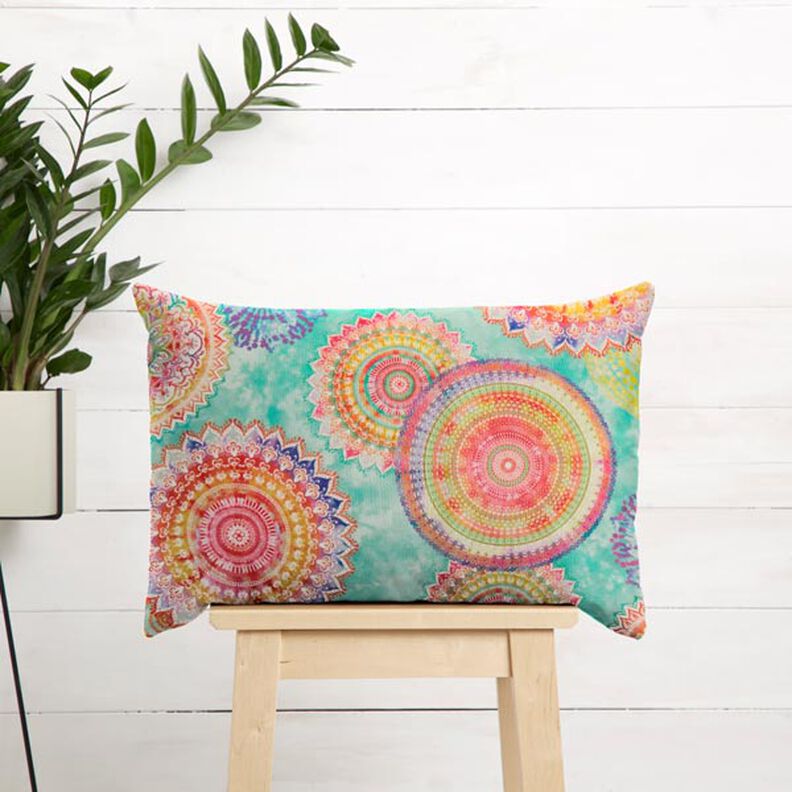 Outdoor stof Canvas Mandala – mint,  image number 6