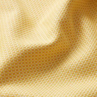 Dekorationsstof Jacquard Struktur ensfarvet – gul | Reststykke 60cm, 
