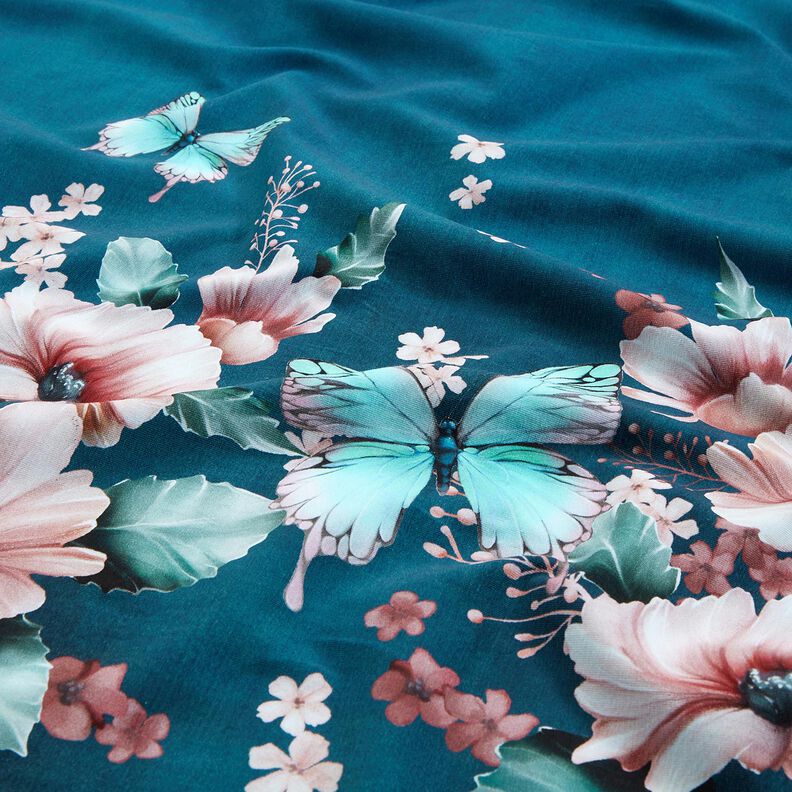 Bomuldsjersey sommerfugleeng | Glitzerpüppi  – let benzin/rosé,  image number 2