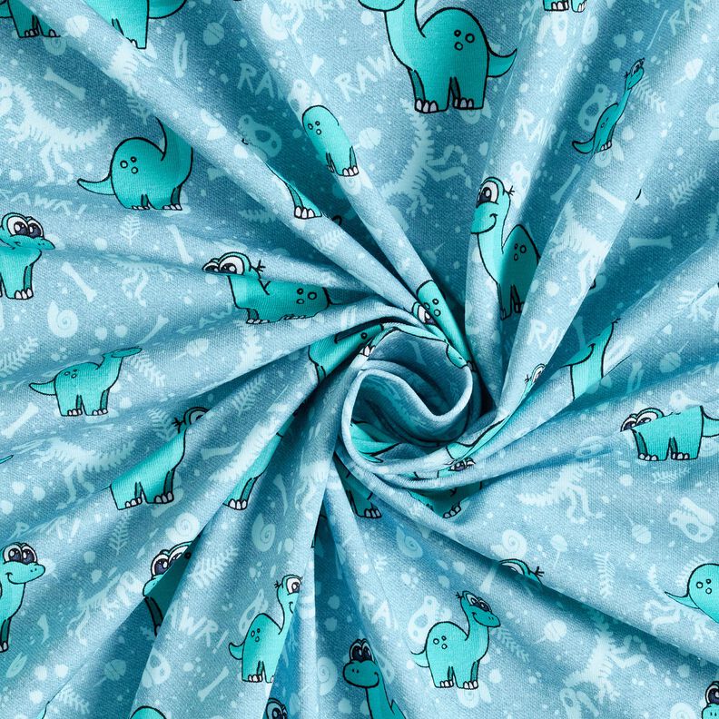Bomuldsjersey dinosaurer og fossiler | Glitzerpüppi – lyseblå/pebermynte,  image number 3