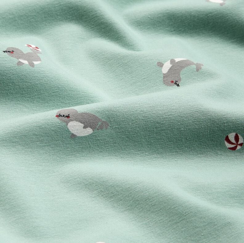 Bomuldsjersey s&aelig;lakrobatik &ndash; lysebl&aring;,  image number 2