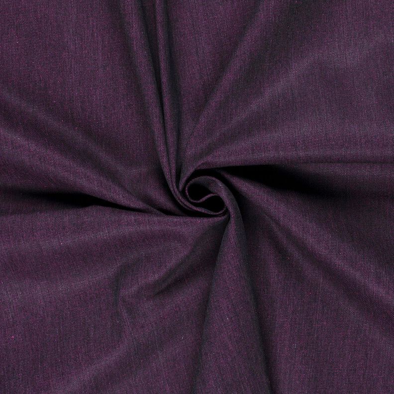 Denim-bomuldsblanding, melange – aubergine,  image number 1
