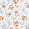 Cretonne små kaniner og bjørne – tågegrå,  thumbnail number 1