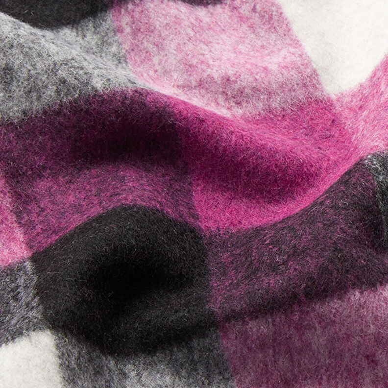 Frakkestof blanding af ny uld tern – drue,  image number 2