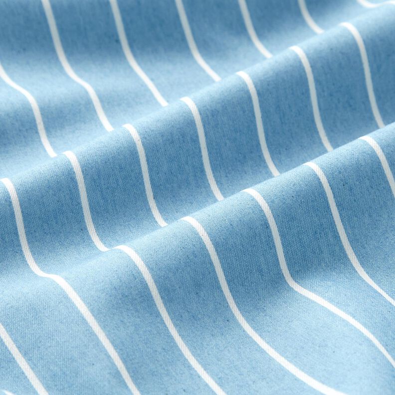 Chambray Striber – lyseblå/uldhvid,  image number 2