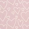 Bomuldsflonel Herzen &ndash; rosa,  thumbnail number 1