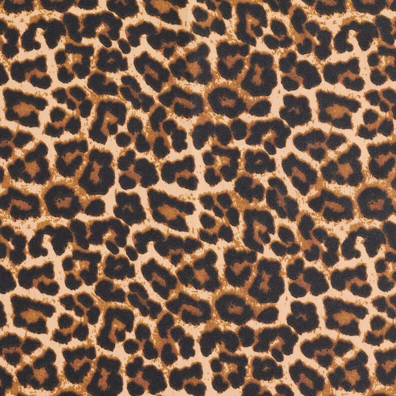 Imprægneret voksdug fint leopardmønster – brun/sort,  image number 1