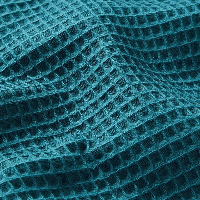 Vaffelpiqué – petrol,  image number 2