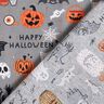 Bomuldsstof Poplin Happy Halloween – elefantgrå/lysorange,  thumbnail number 4