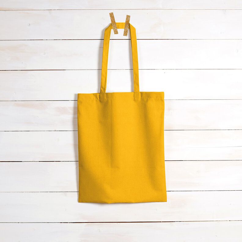 Dekorationsstof Canvas – solgul,  image number 7