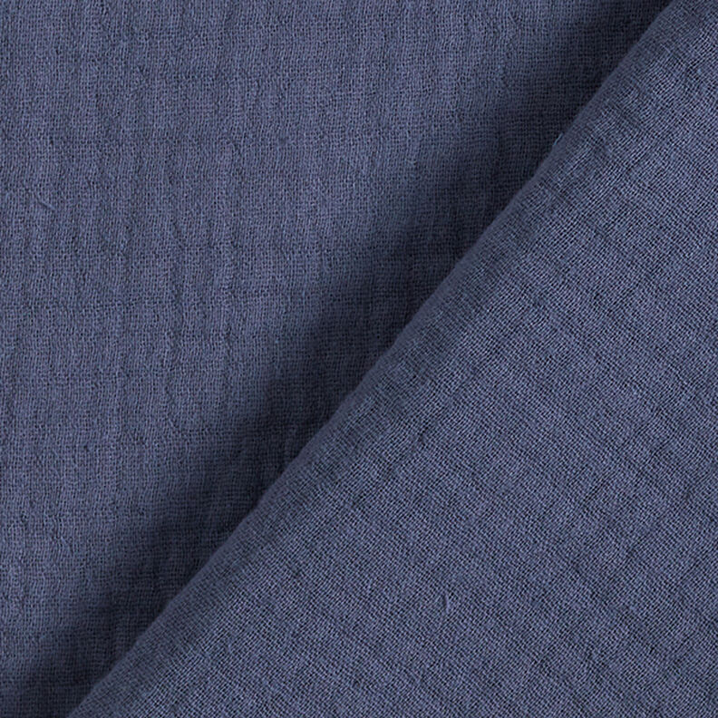Musselin/Dobbelt-Crincle stof – jeansblå,  image number 4