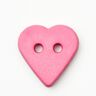 Hjerteknap [Ø 15 mm] – pink,  thumbnail number 1