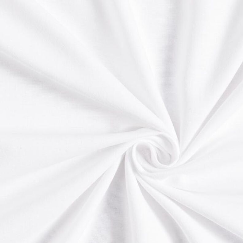 Bomuldsflonel Ensfarvet – hvid,  image number 1