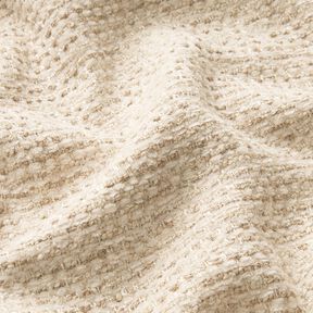 Polsterstof kulørt bouclé-look – lysebeige/cashew, 