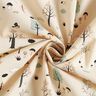 GOTS Bomuldsstof Cretonne fugle i skoven – natur/eukalyptus,  thumbnail number 3