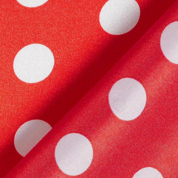 Polyestersatin store prikker – rød/hvid,  image number 4