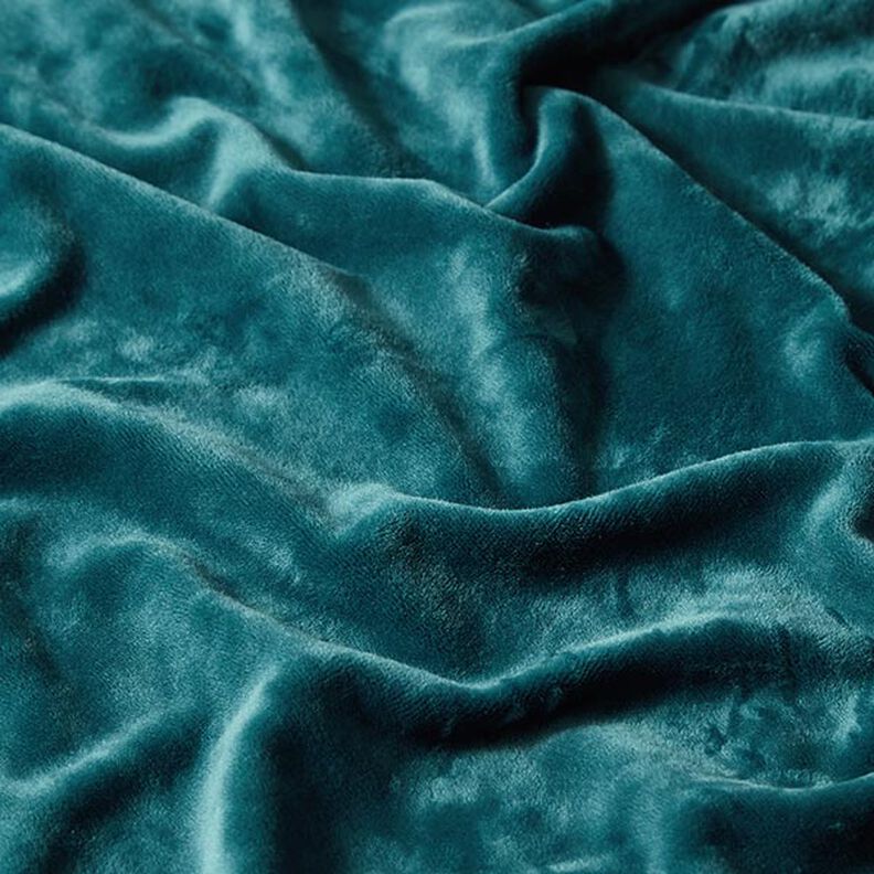 Strækfløjl Nicki – petrol,  image number 2