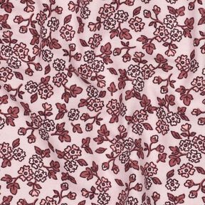 Bomuldsflonel blomster | Poppy Fabrics – rosé/malve, 